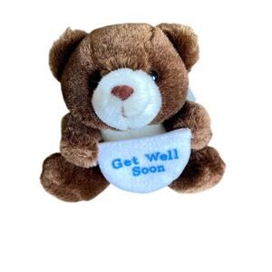 NWT Vintage Russ Caress Soft Pets Good Wish- Get Well Soon Bear 6"